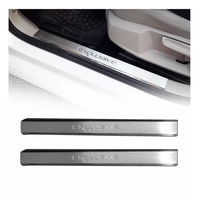 Couverture de Seuil de porte pour VW Golf V VI VII 2003-2019 inox chromé 2Pcs