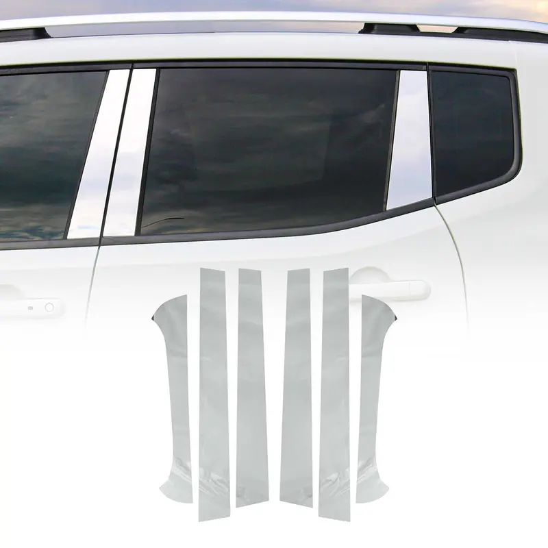 Couverture Garniture de pilier B pour Fiat Panda 2012-2020 en acier inox 6Pcs