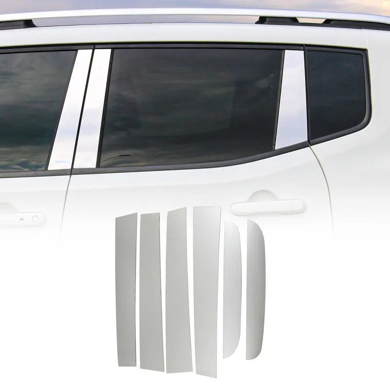 Couverture Garniture de pilier B pour Ford Ranger 2015-2021 en acier inox 6Pcs