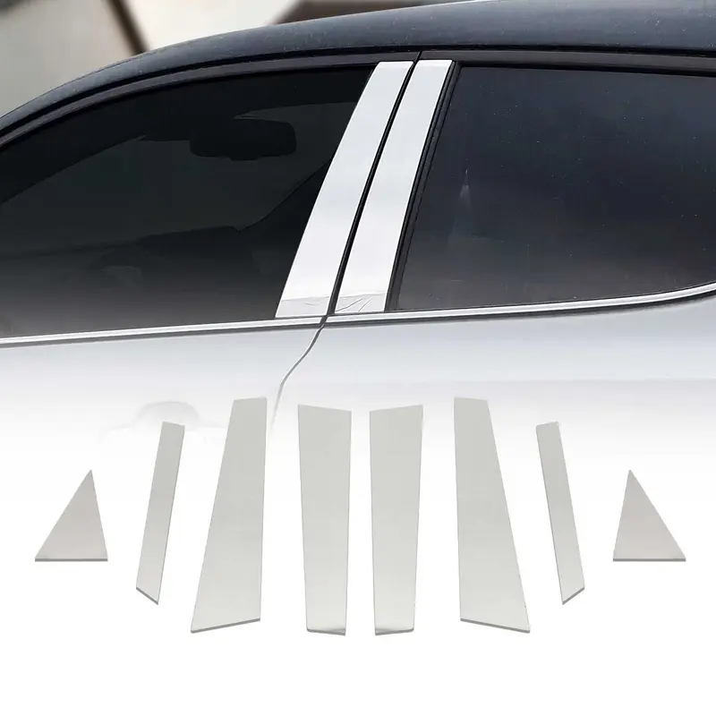Couverture Garniture de pilier B pour Hyundai Kona 2017-2020 en acier inox 8Pcs