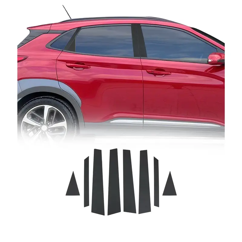 Couverture Garniture de pilier B pour Hyundai Kona 2017-2020 feuille de carbone