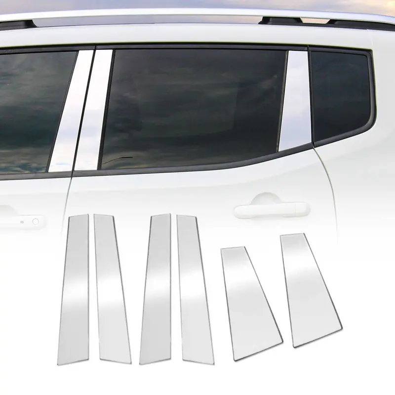Couverture Garniture de pilier B pour Jeep Compass 2017-2025 en acier inox 6Pcs