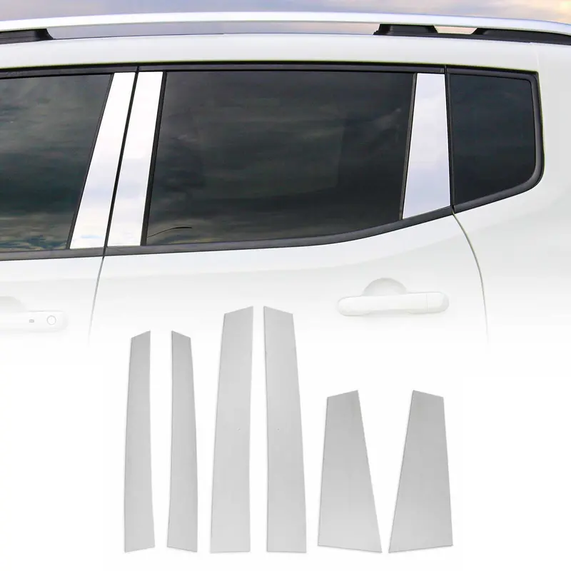 Couverture Garniture de pilier B pour Jeep Renegade 2014-2024 en acier inox 6Pcs