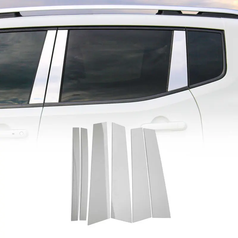 Couverture Garniture de pilier B pour Mercedes Classe C S205 2014-2020 inox 6Pcs