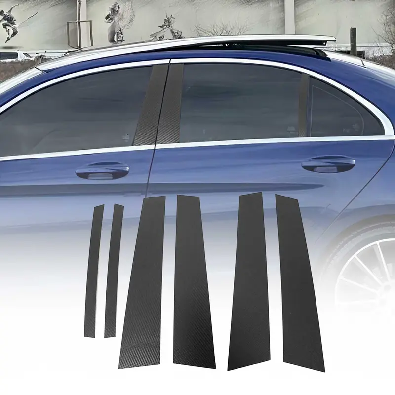 Couverture Garniture de pilier B pour Mercedes Classe C W205 2015-2021 inoxy