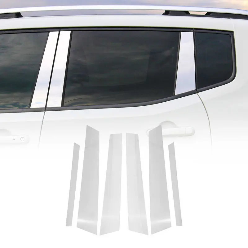 Couverture Garniture de pilier B pour Mercedes Classe C W205 2015-2023 inox 6Pcs