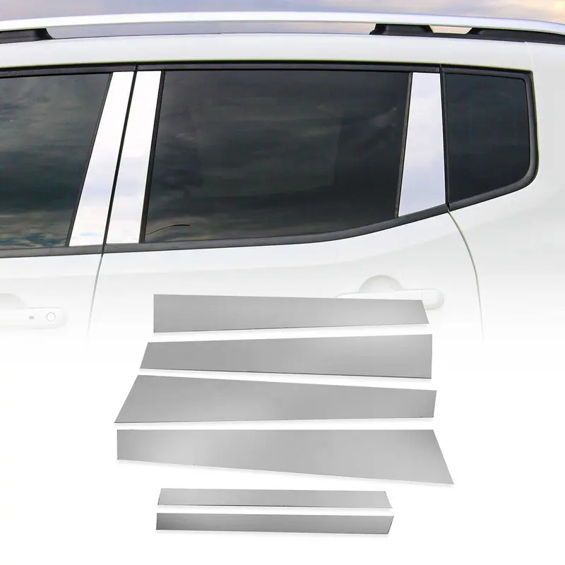 Couverture Garniture de pilier B pour Mercedes Classe S W221 2005-2013 inox 6Pcs