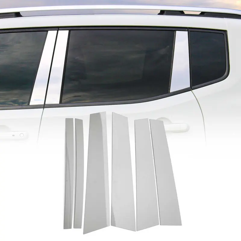 Couverture Garniture de pilier B pour Mercedes GLC C253 2016-2020 inox 6Pcs