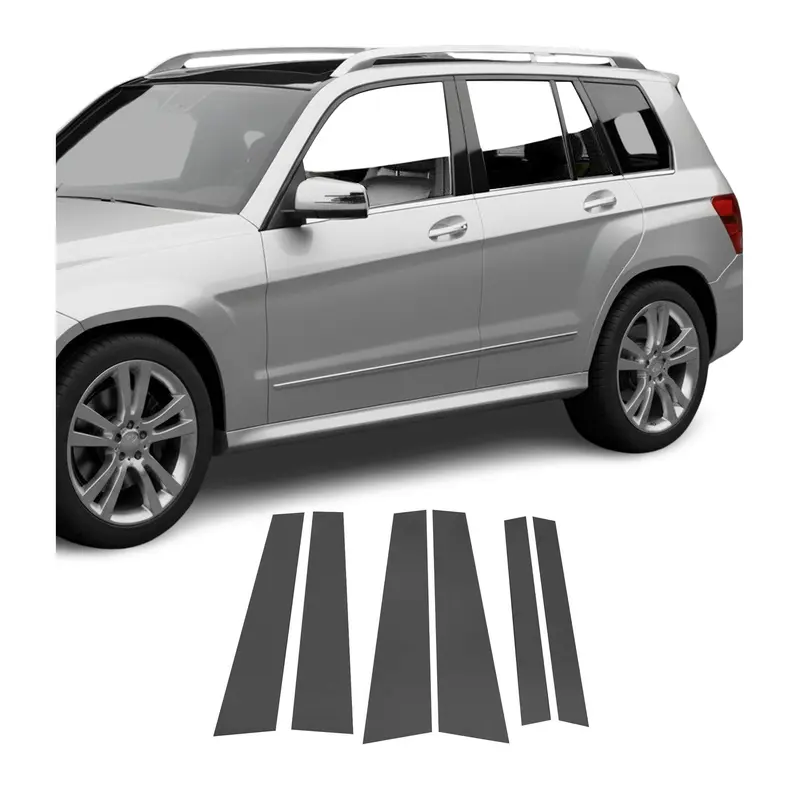 Couverture Garniture de pilier B pour Mercedes GLK X204 2008-2015 inox Foncé 6x