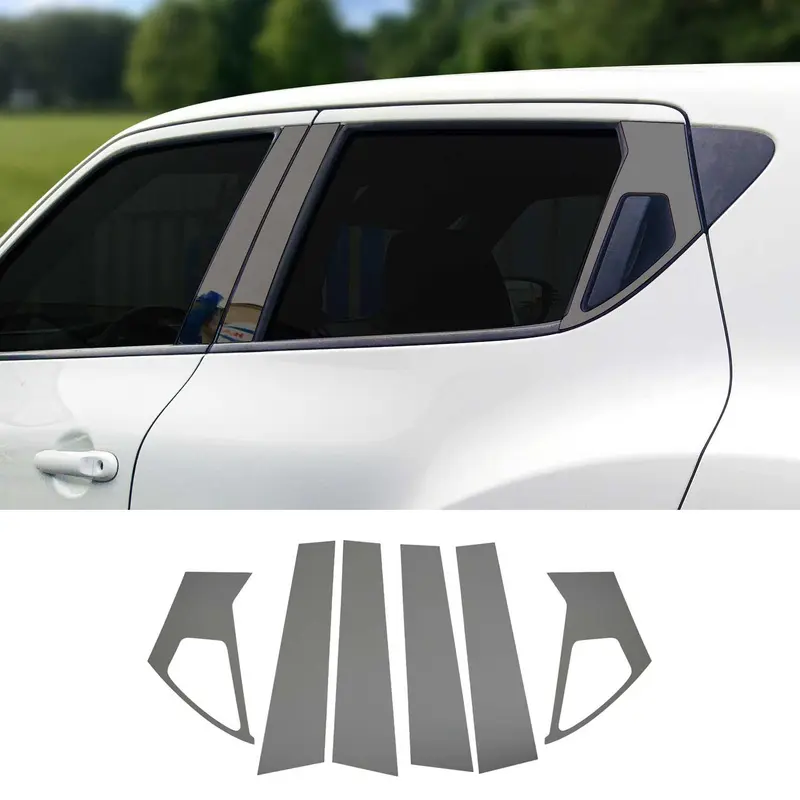 Couverture Garniture de pilier B pour Nissan Juke 2011-2019 inox Foncé 6Pcs