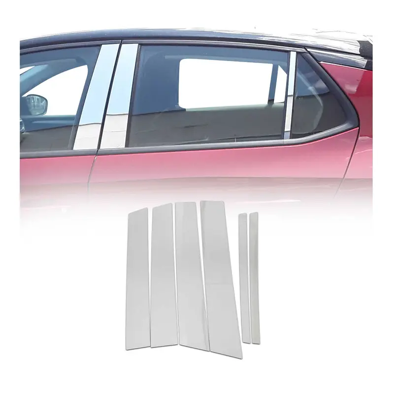 Couverture Garniture de pilier B pour Opel Corsa F 2019-2026 en acier inox 6Pcs