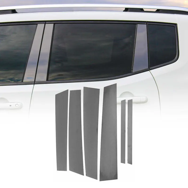 Couverture Garniture de pilier B pour Opel Mokka 2012-2019 acier inox Foncé 6Pcs