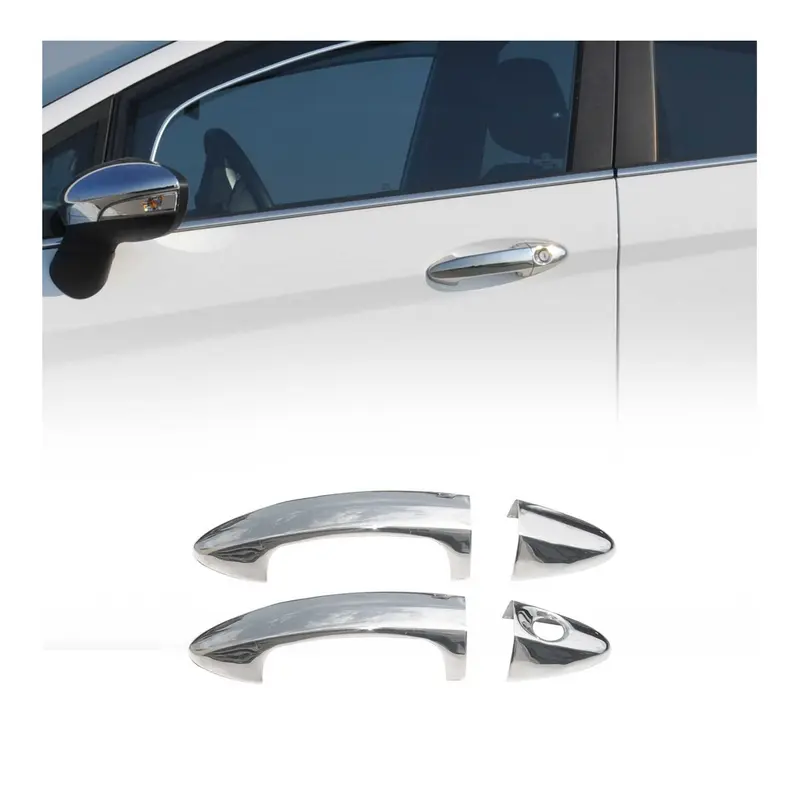 Couverture poignée de porte pour Ford B-Max Break 2012-2017 2 portes Acier 4Pcs