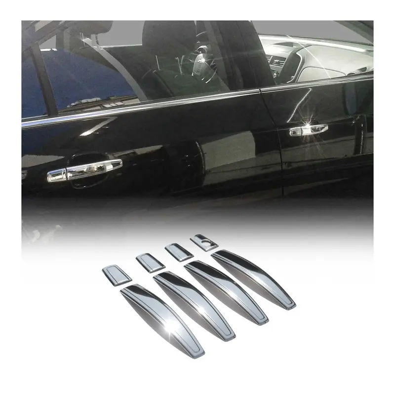Couverture poignée de porte pour Opel Astra H 2004-2010 4 Portes Acier 8Pcs
