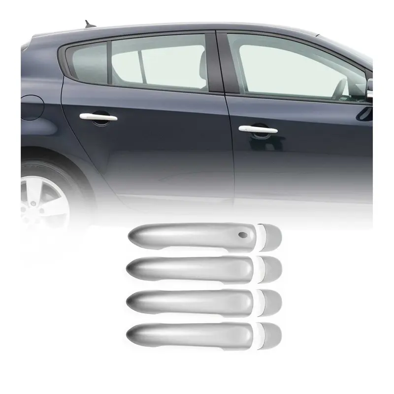 Couverture Poignée de porte pour Renault Grand Scenic Latitude Satin Chromé 4x