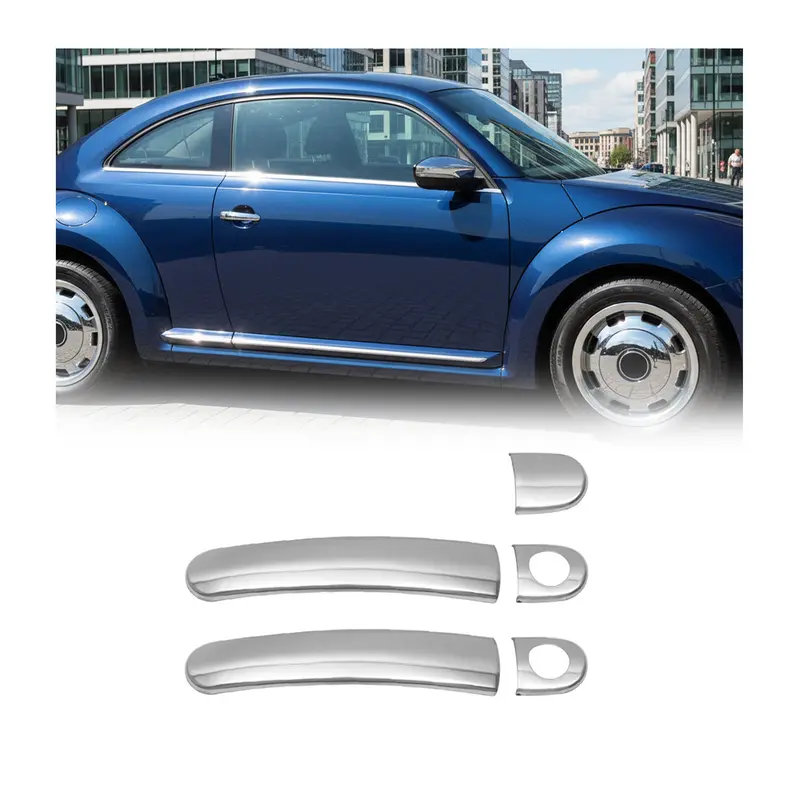 Couverture Poignée de porte pour Skoda Citigo 2011-2021 2 Portes Acier inox 5Pcs