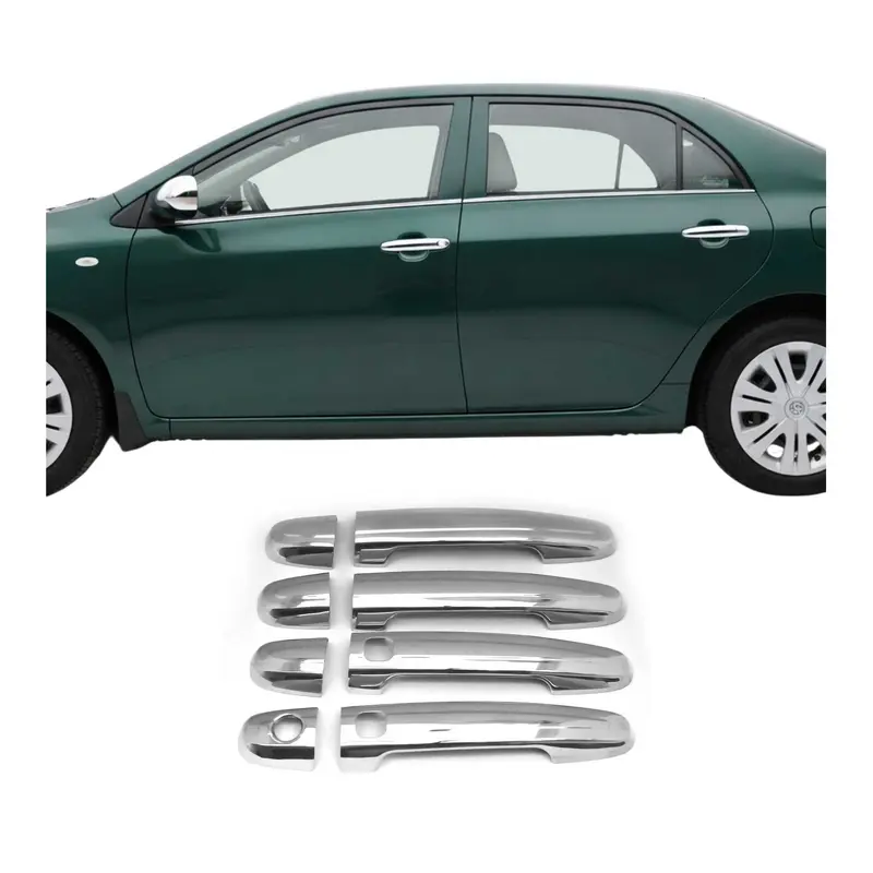 Couverture Poignée de porte pour Toyota Camry 2006-2013 4 Portes Acier 8Pcs