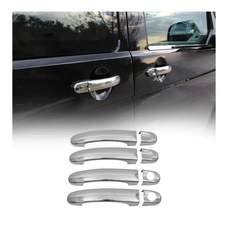 Couverture poignée de porte pour VW Caravelle T5 2003-2015 4 Portes Acier 8Pcs