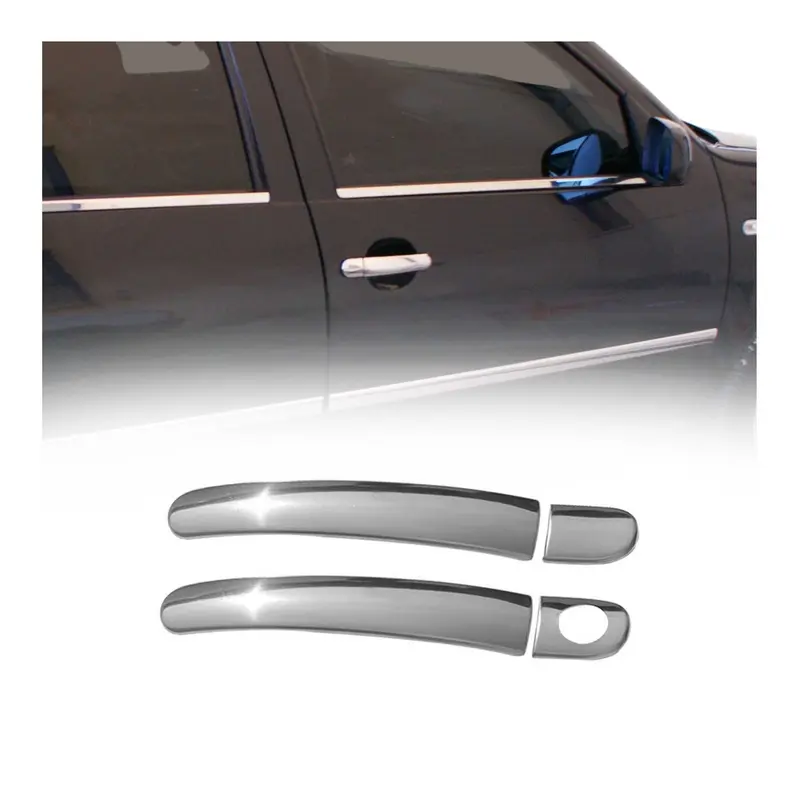 Couverture poignée de porte pour VW Lupo 1998-2005 2 Portes Acier Argent 4Pcs