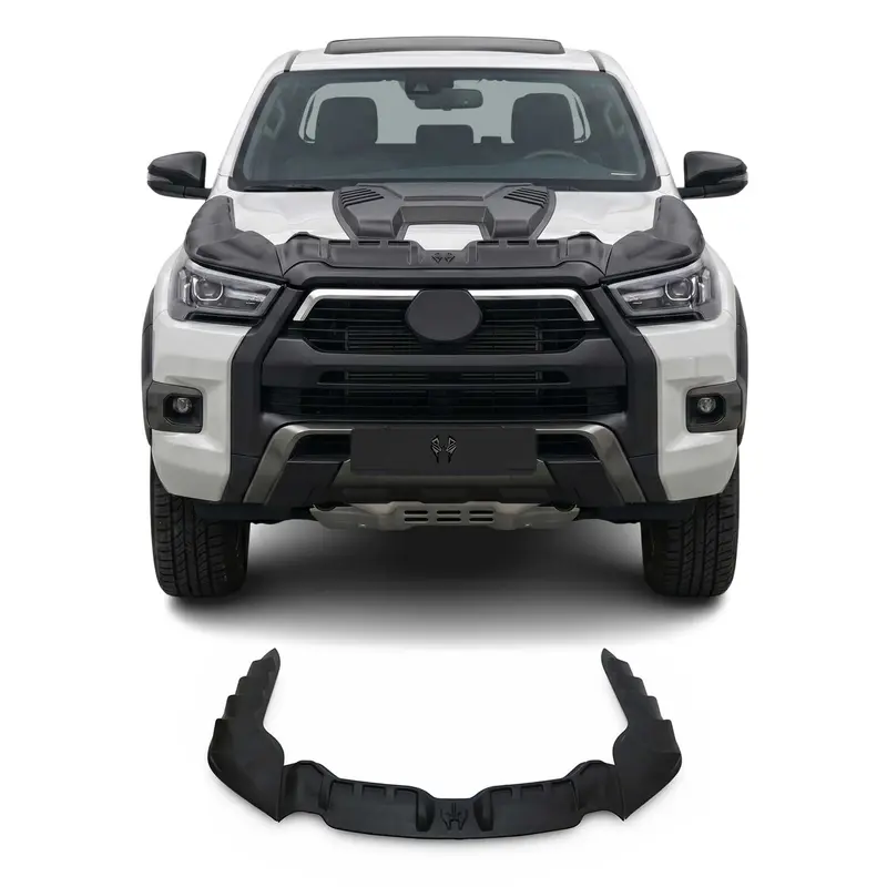 Déflecteur de Capot pour Toyota Hilux VIII 2021-2026 Facelift ABS Noir 3 Pcs