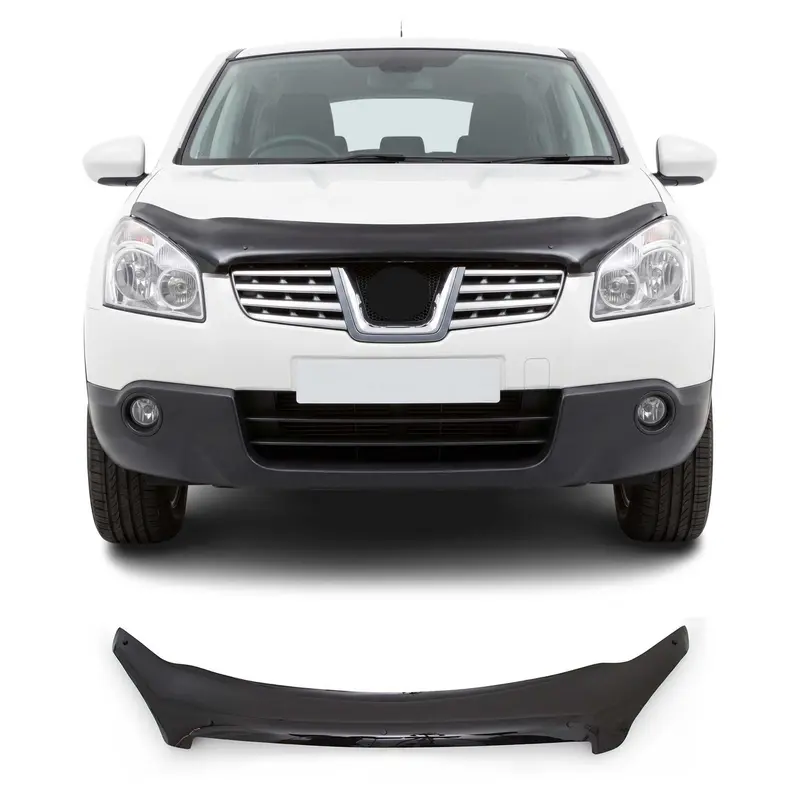 Deflecteurs capot de voiture pour Protection pour Nissan Qashqai 2006-2010 Noir