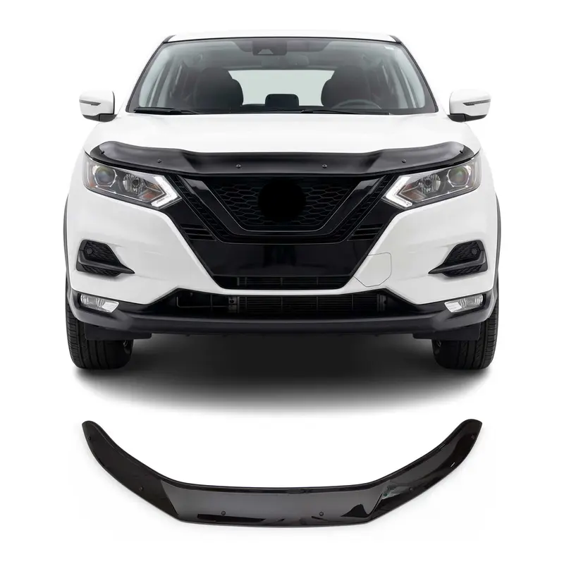 Deflecteurs capot de voiture pour Protection pour Nissan Qashqai 2017-2021 Noir