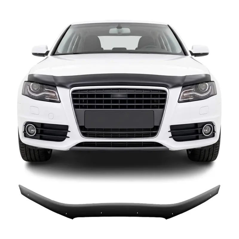 Deflecteurs d'air capot de voiture pour Audi A4 B8 tout 2007-2016 Acrylique Noir