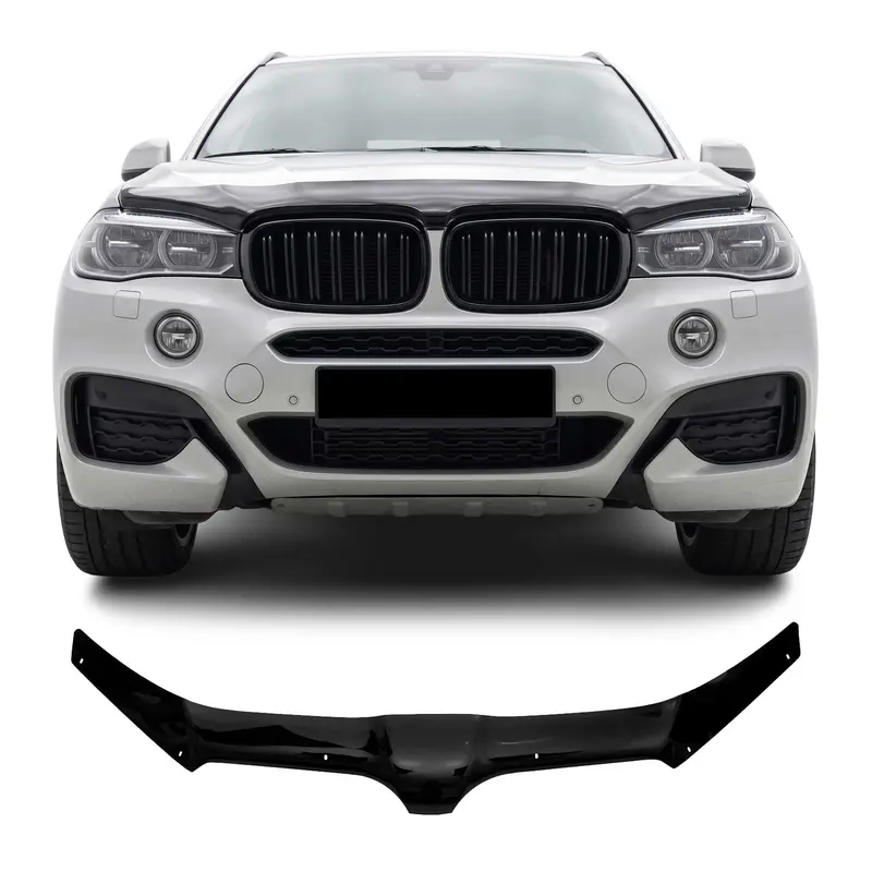 Deflecteurs d'air capot de voiture pour BMW X6 F16 2014-2019 Acrylique Noir