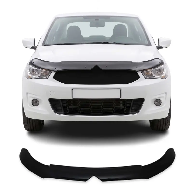 Deflecteurs d'air capot de voiture pour Citroen C-Elysee 2012-2024 Berline Noir