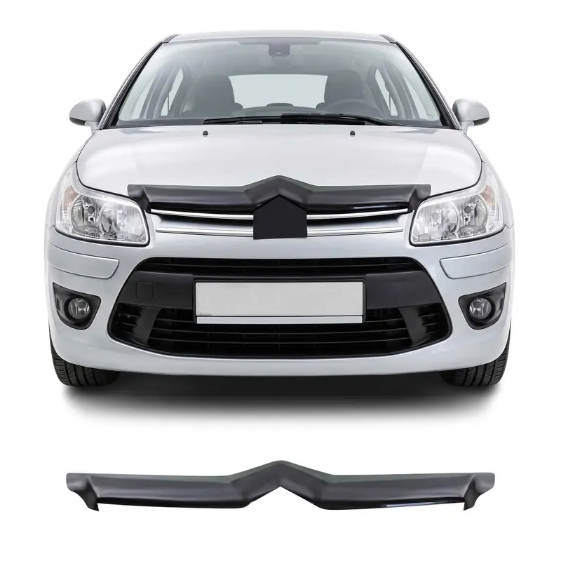 Deflecteurs d'air capot de voiture pour Citroen C4 I 2008-2010 Acrylique Noir