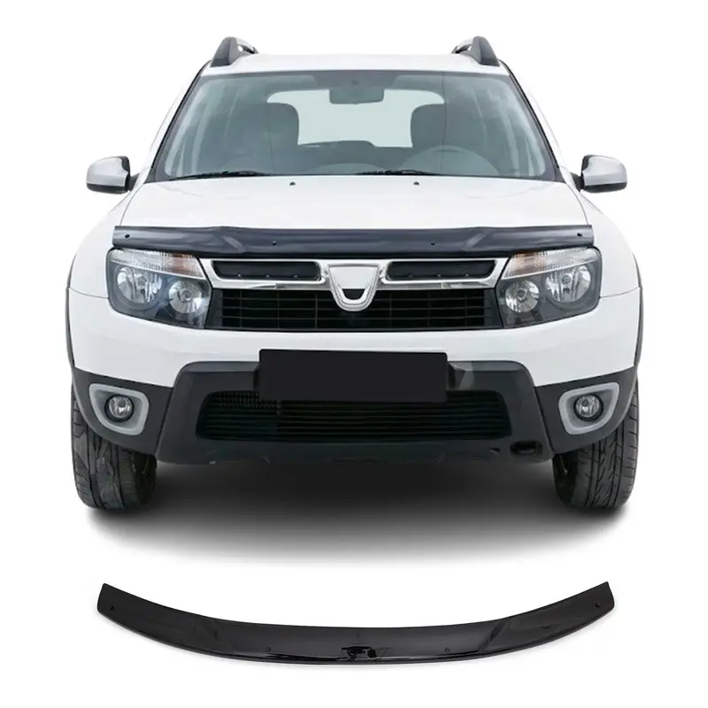 Deflecteurs d'air capot de voiture pour Dacia Duster 2010-2017 Acrylique Noir