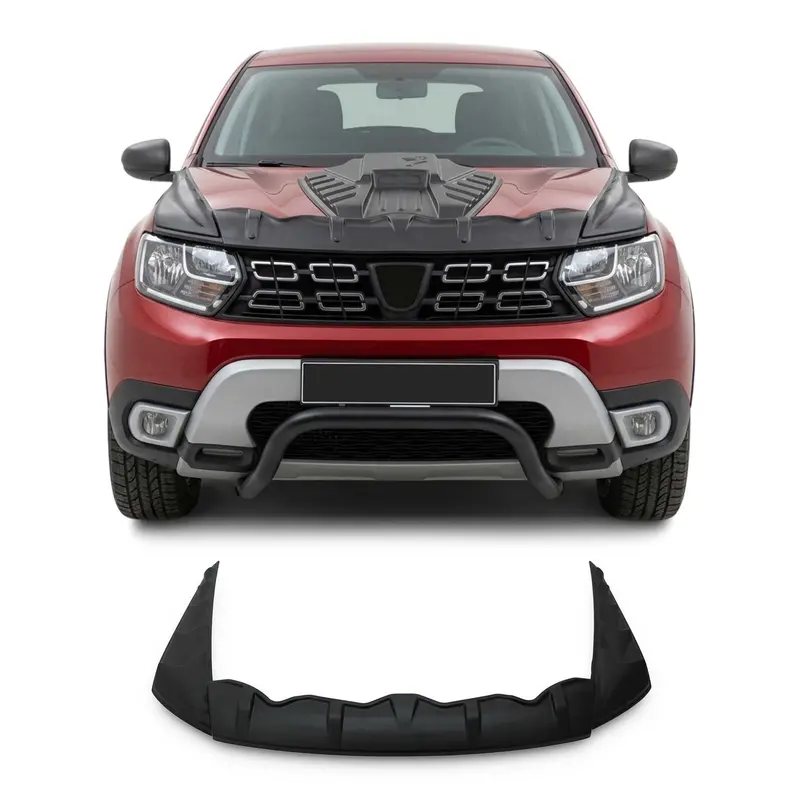 Deflecteurs d'air capot de voiture pour Dacia Duster 2018-2024 en ABS Noir 3 Pcs