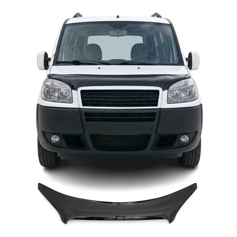 Deflecteurs d'air capot de voiture pour Fiat Doblo 2006-2010 Acrylique Noir