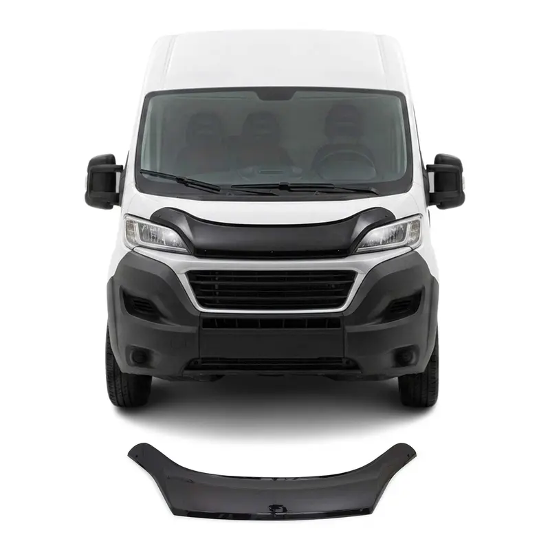 Deflecteurs d'air capot de voiture pour Fiat Ducato 2014-2026 Acrylique Noir