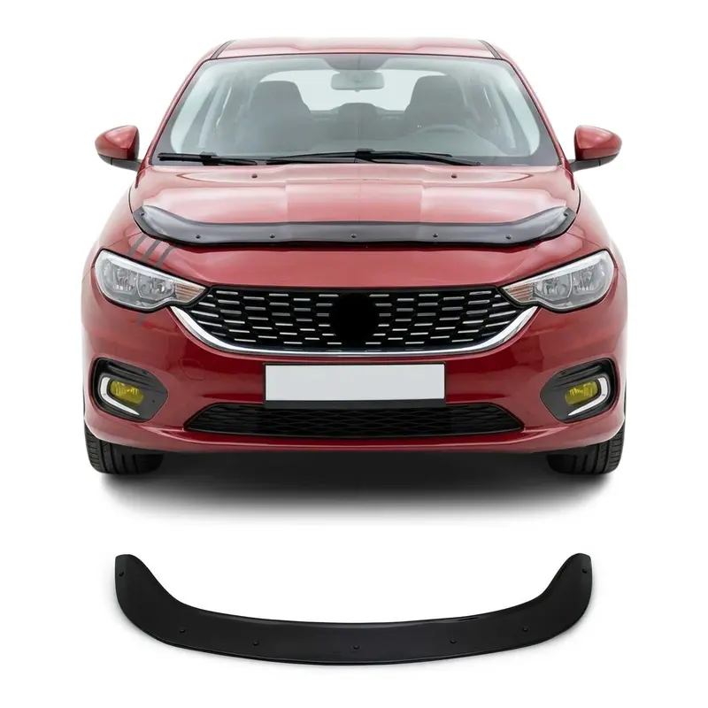 Deflecteurs d'air capot de voiture pour Fiat Tipo 2015-2024 Berline Noir