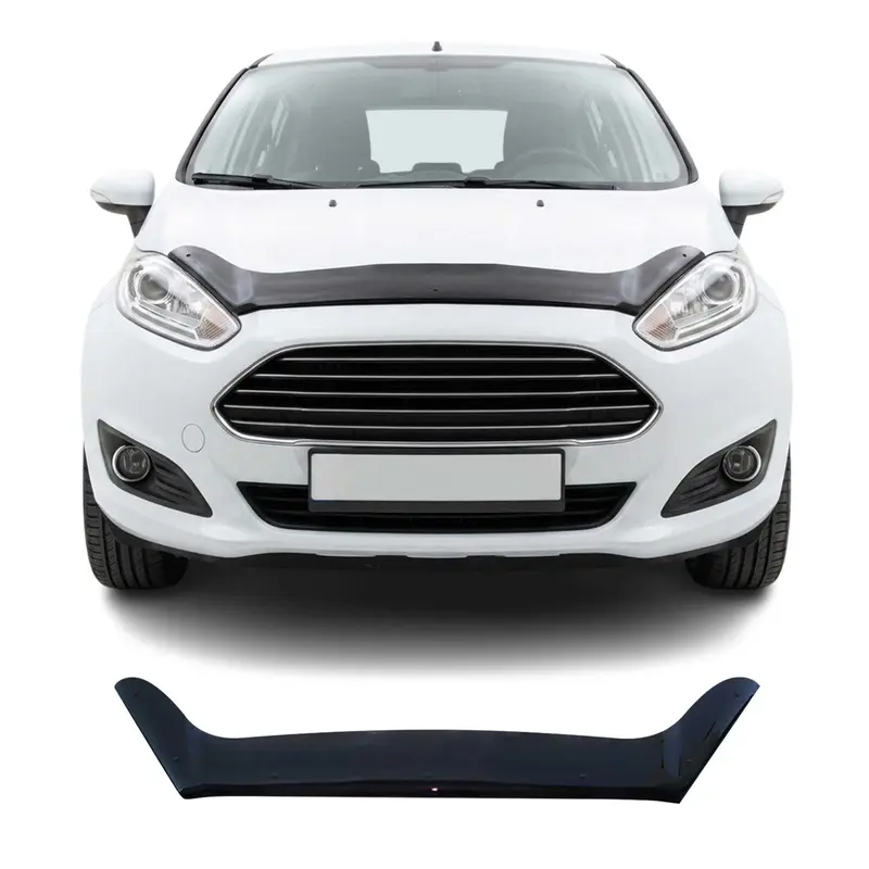 Deflecteurs d'air capot de voiture pour Ford Fiesta 2013-2017 Acrylique Noir
