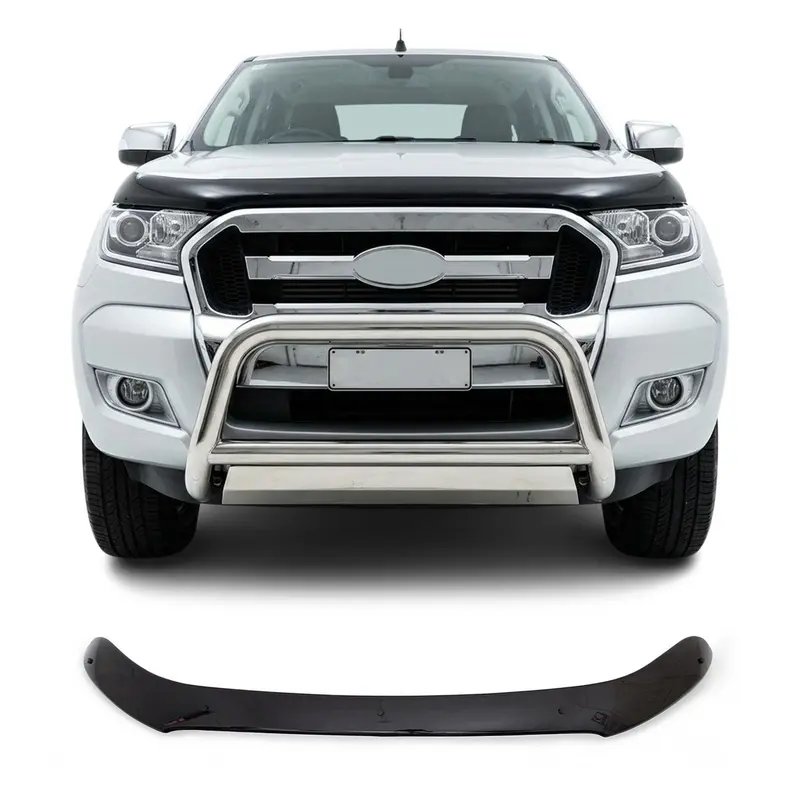 Deflecteurs d'air capot de voiture pour Ford Ranger 2015-2022 Acrylique Noir