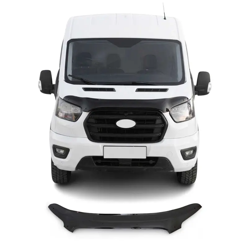Deflecteurs d'air capot de voiture pour Ford Transit 2020-2026 Acrylique Noir
