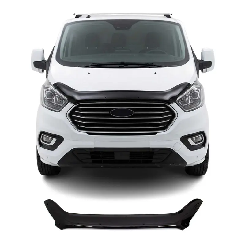 Deflecteurs d'air capot de voiture pour Ford Transit Custom 2018-2024 Noir