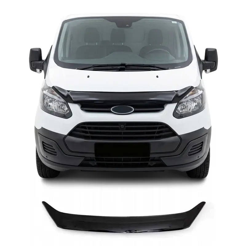 Deflecteurs d'air capot de voiture pour Ford Transit Tourneo Custom 2013-18 Noir