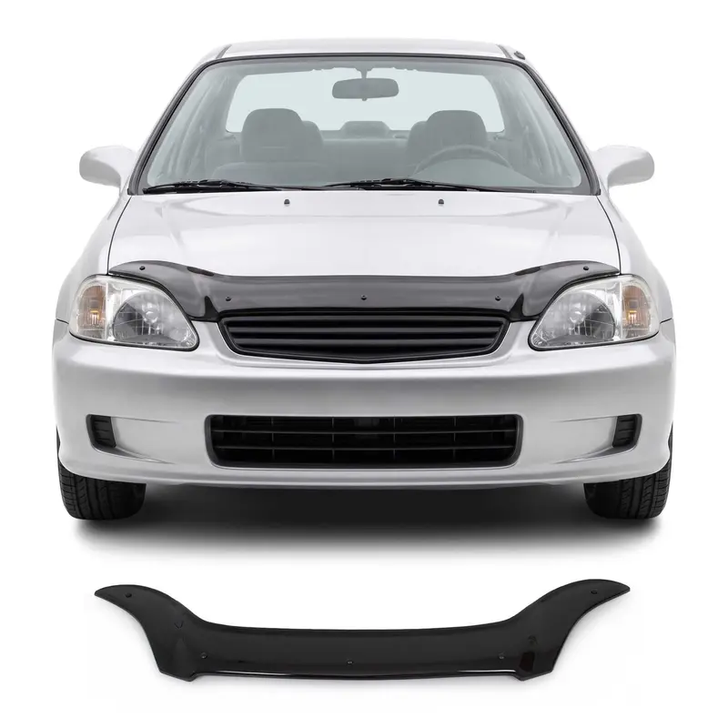 Deflecteurs d'air capot de voiture pour Honda Civic 1998-2002 Berline Noir
