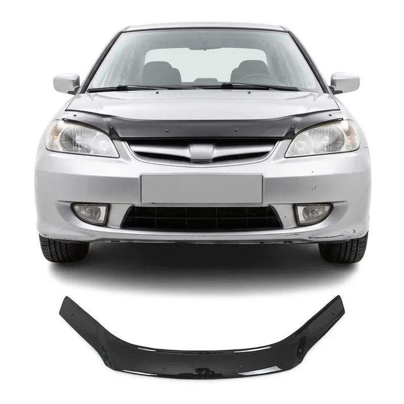 Deflecteurs d'air capot de voiture pour Honda Civic 2002-2006 Acrylique Noir