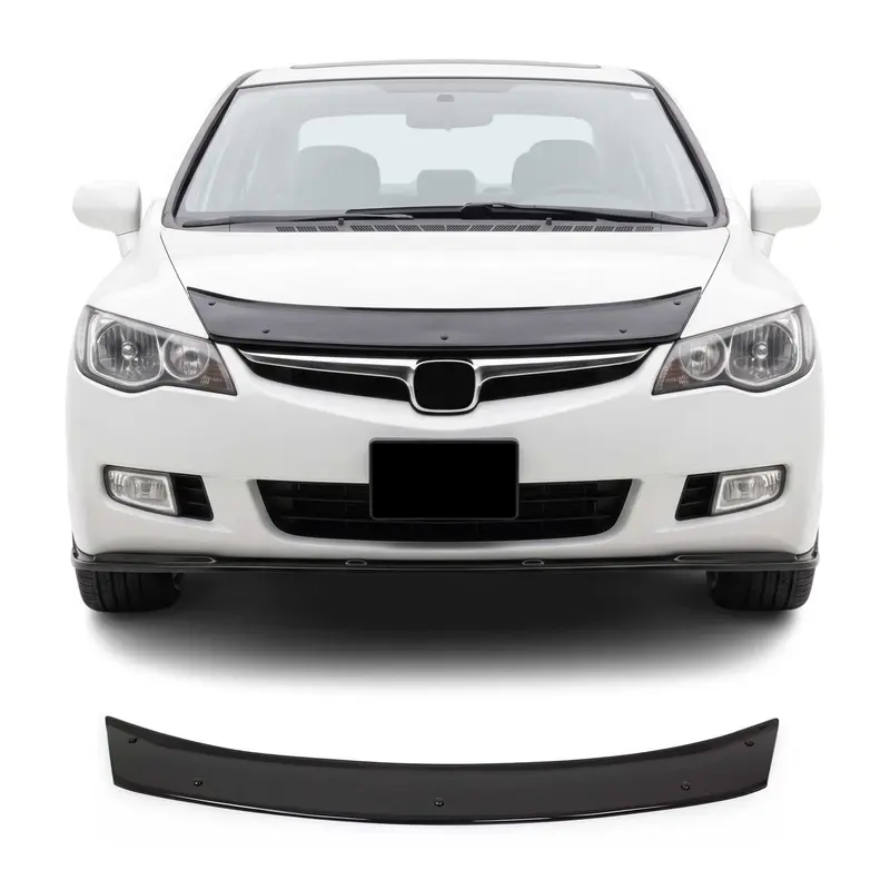 Deflecteurs d'air capot de voiture pour Honda Civic 2006-2011 Acrylique Noir