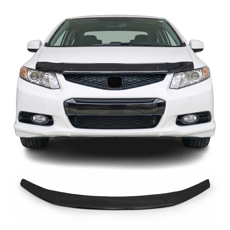 Deflecteurs d'air capot de voiture pour Honda Civic 2012-2016 Acrylique Noir