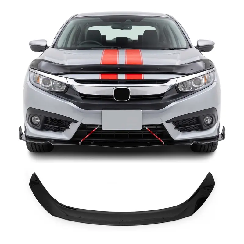 Deflecteurs d'air capot de voiture pour Honda Civic 2016-2021 Acrylique Noir