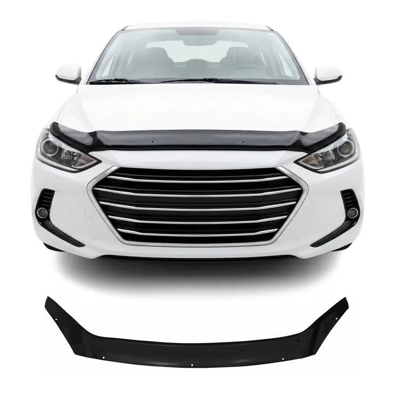 Deflecteurs d'air capot de voiture pour Hyundai Elantra 2015-2017 Acrylique Noir