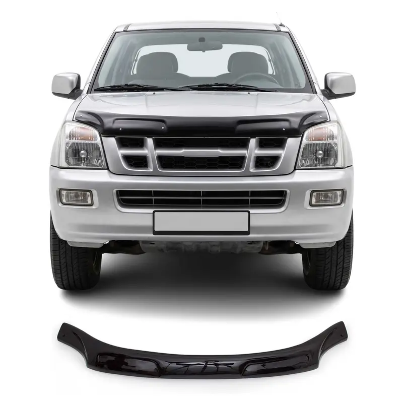 Deflecteurs d'air capot de voiture pour Isuzu D-Max 2002-2006 Acrylique Noir