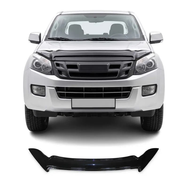 Deflecteurs d'air capot de voiture pour Isuzu D-Max 2012-2018 Acrylique Noir