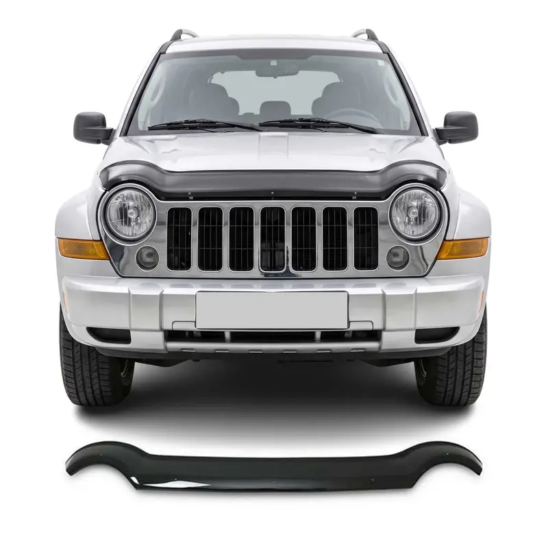 Deflecteurs d'air capot de voiture pour Jeep Cherokee 2002-2007 Acrylique Noir