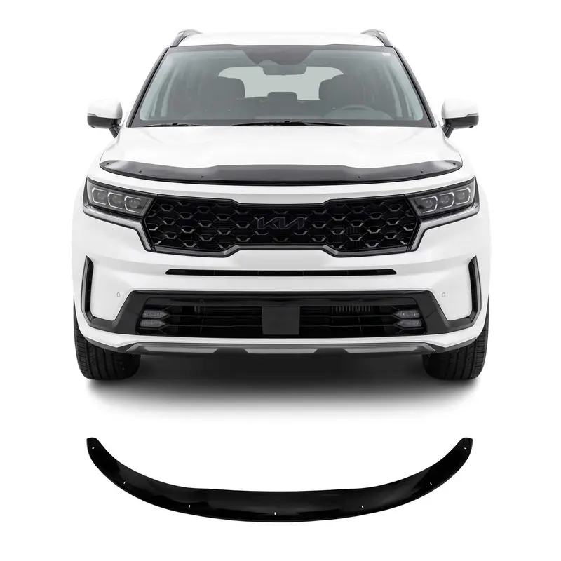 Deflecteurs d'air capot de voiture pour Kia Sorento 2021-2026 Acrylique Noir